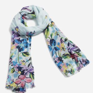 NEW WT VERA BRADLEY Spring Marian Soft Fringe Scarf Bright Floral Hand Wash